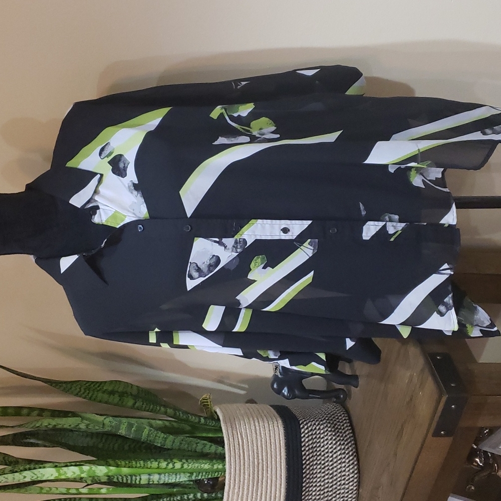 Black Assymetrical Blouse by Lane Bryant